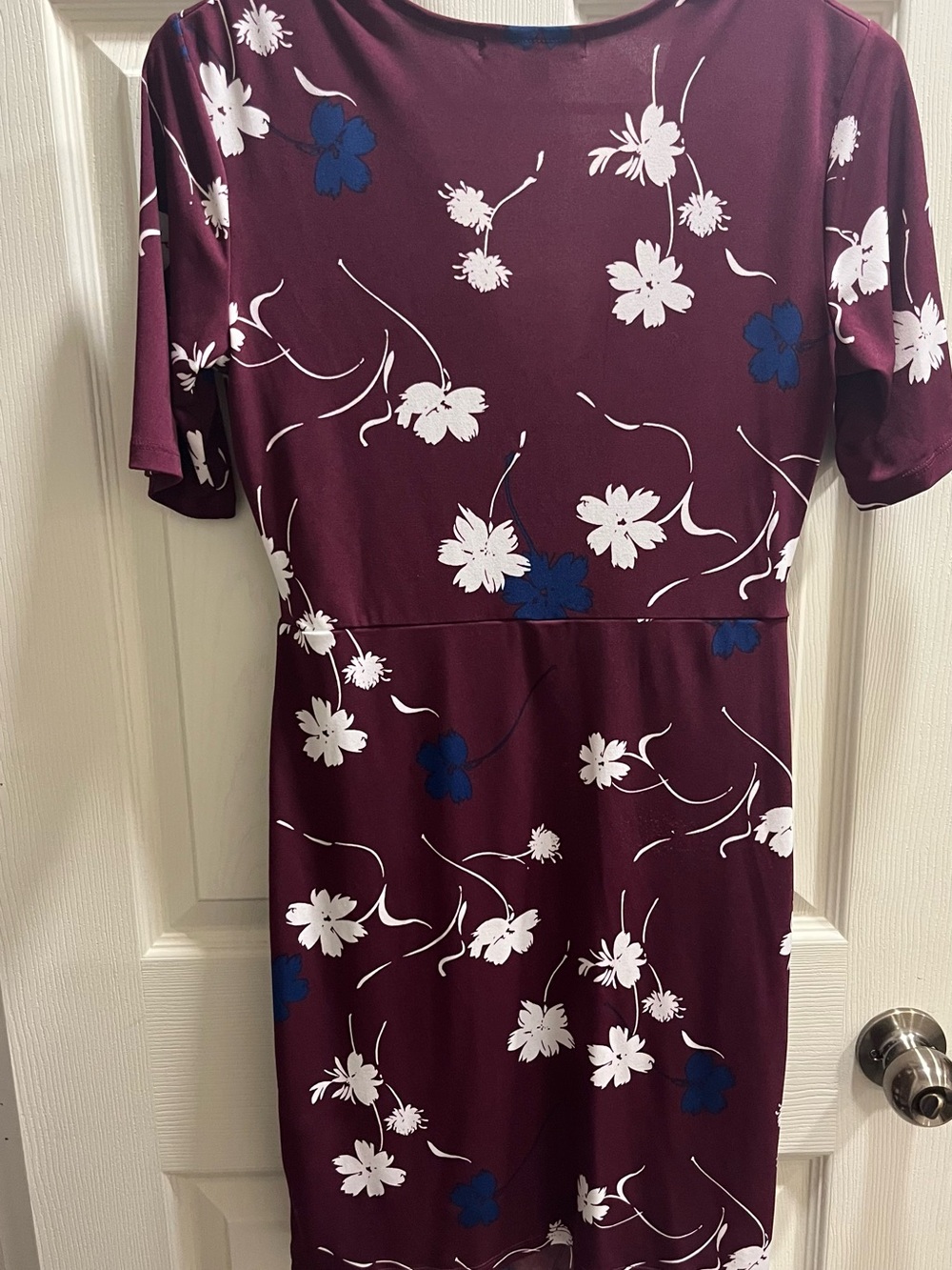 Banana Republic Burgundy Floral Midi Dress
